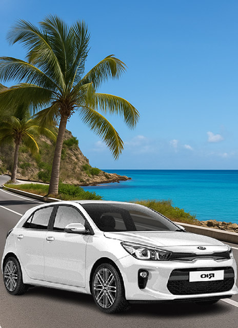 mid sized car by the beach