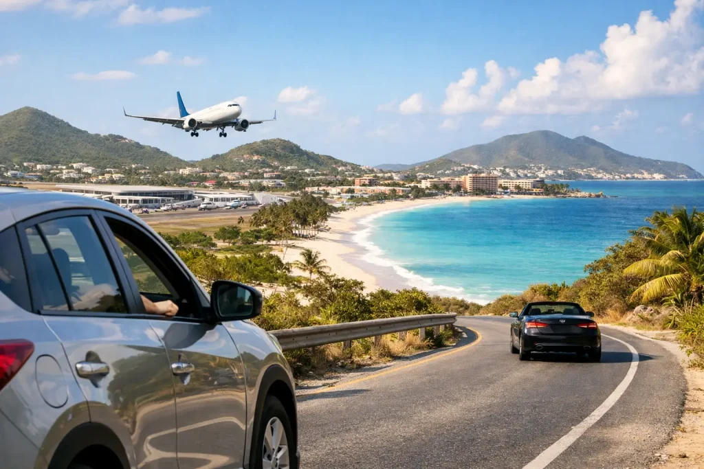 From Princess Juliana Airport to Your Hotel by Rental Car